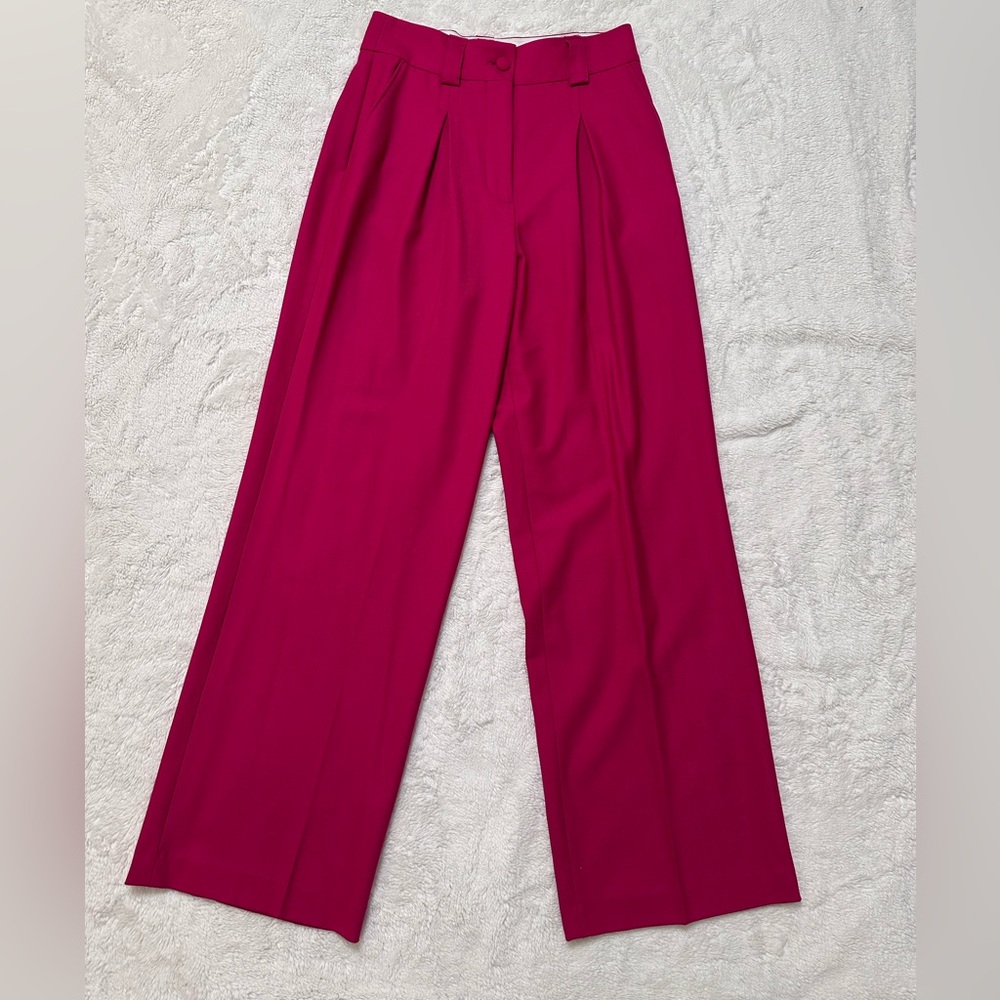 Sezane Theophile fuchsia trousers size 6